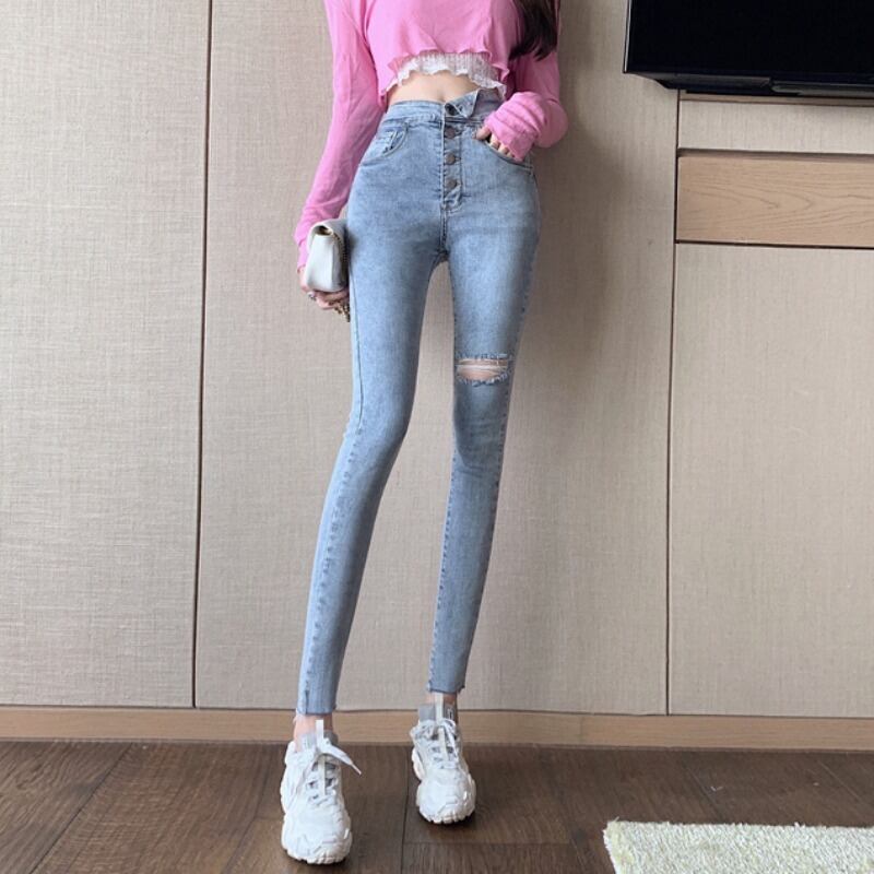 スタンダードジーンズ スプリングストレッチレギンス パンツ レトロ エラスティック 伸縮 春物 1号婦人81124690049