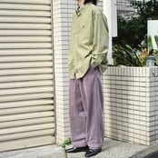 INFAVOR good fade 3tuck cotton pants burgundy