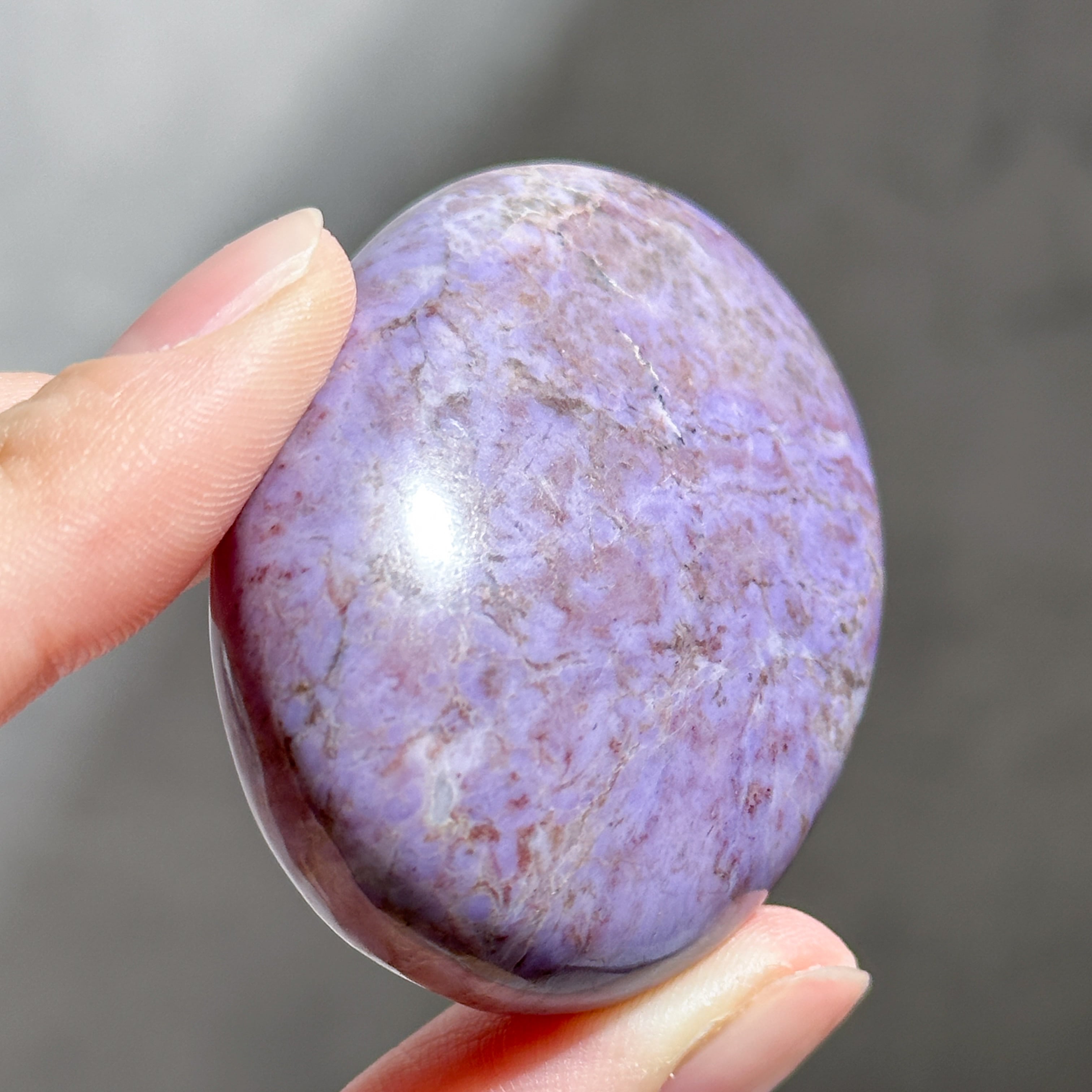 希少品 濃紫 ♡ヒヤシンスジャスパー♡ ルース パーム 天然石 希少品