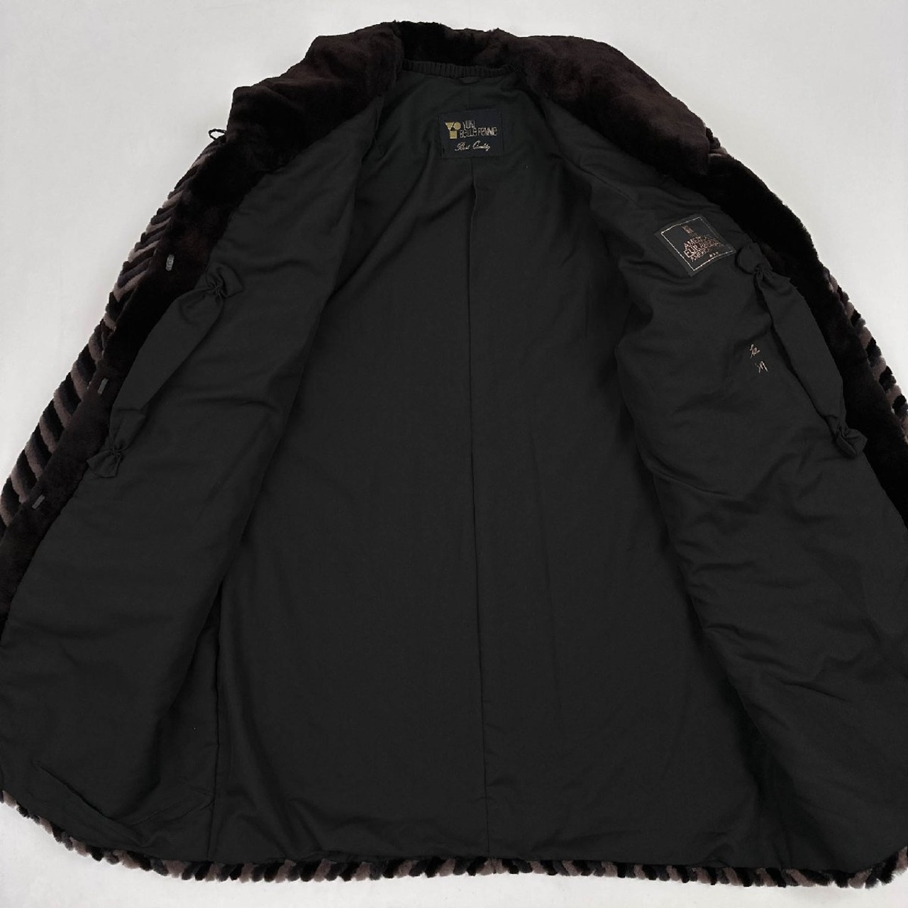 YUKI BELLE FEMME ユキベルファム AMERICAN ULTRA アメリカンウルトラ ファーアワード 3つ星 リアルファー 本毛皮 コート 着丈約89cm