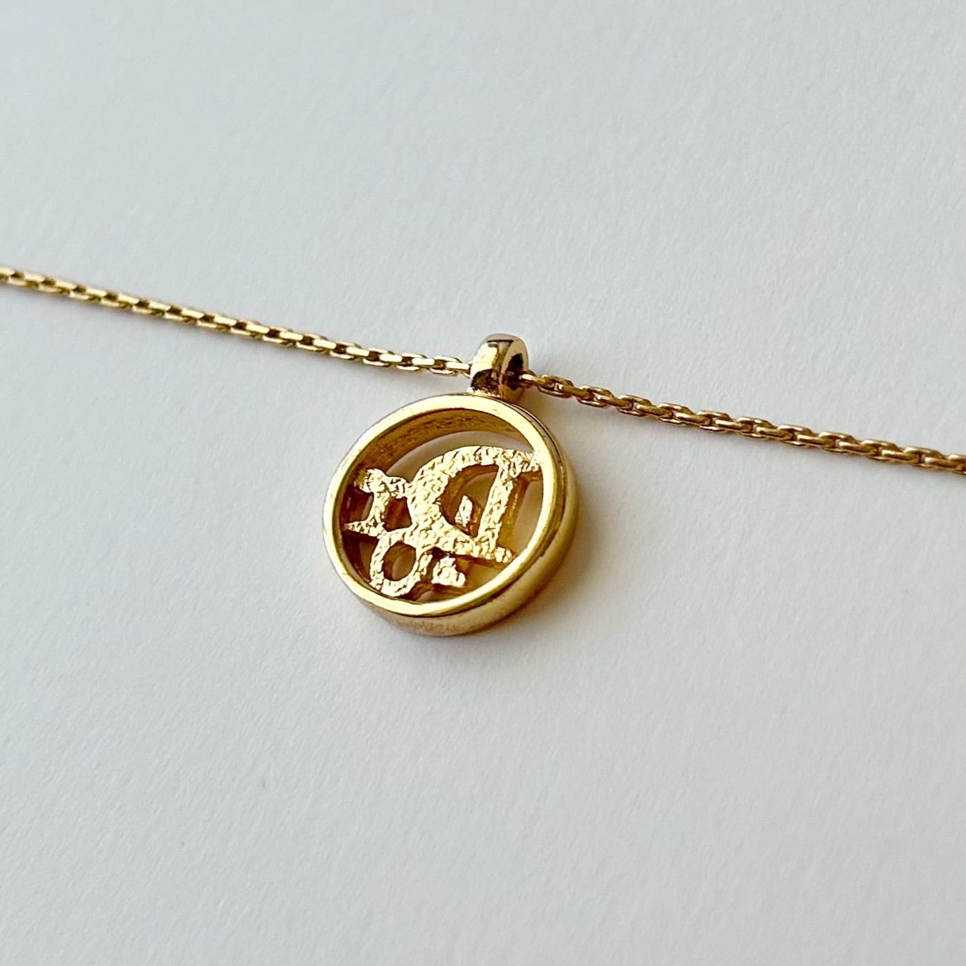 N6297】Christian Dior logo cut out necklace/クリスチャンディオール