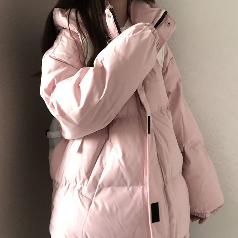 フードスタイルジャケット ウィンターコート ピンク コットン 冬物 萌量不足9160596958