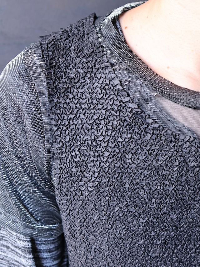 popcorn knit vest
