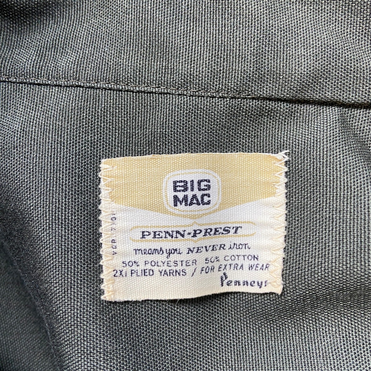 70年代 BIG MAC PENN PREST ワークシャツ メンズM相当 古着 ビッグ 