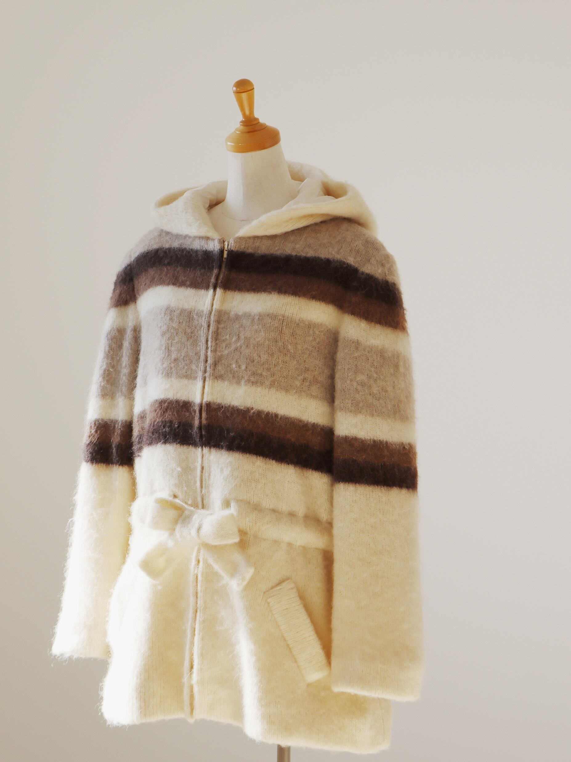 BIO】 CHECKED SHAGGY ZIP HOODIE | Pay ID