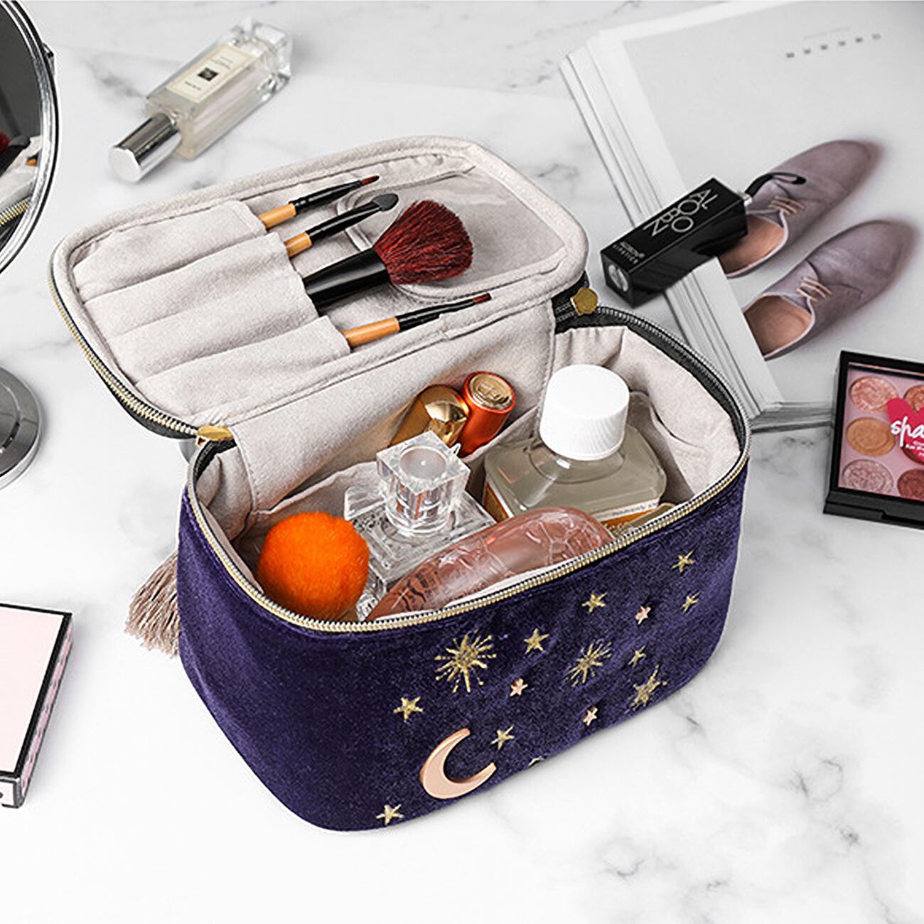 星模様のベルベットポーチ | space products