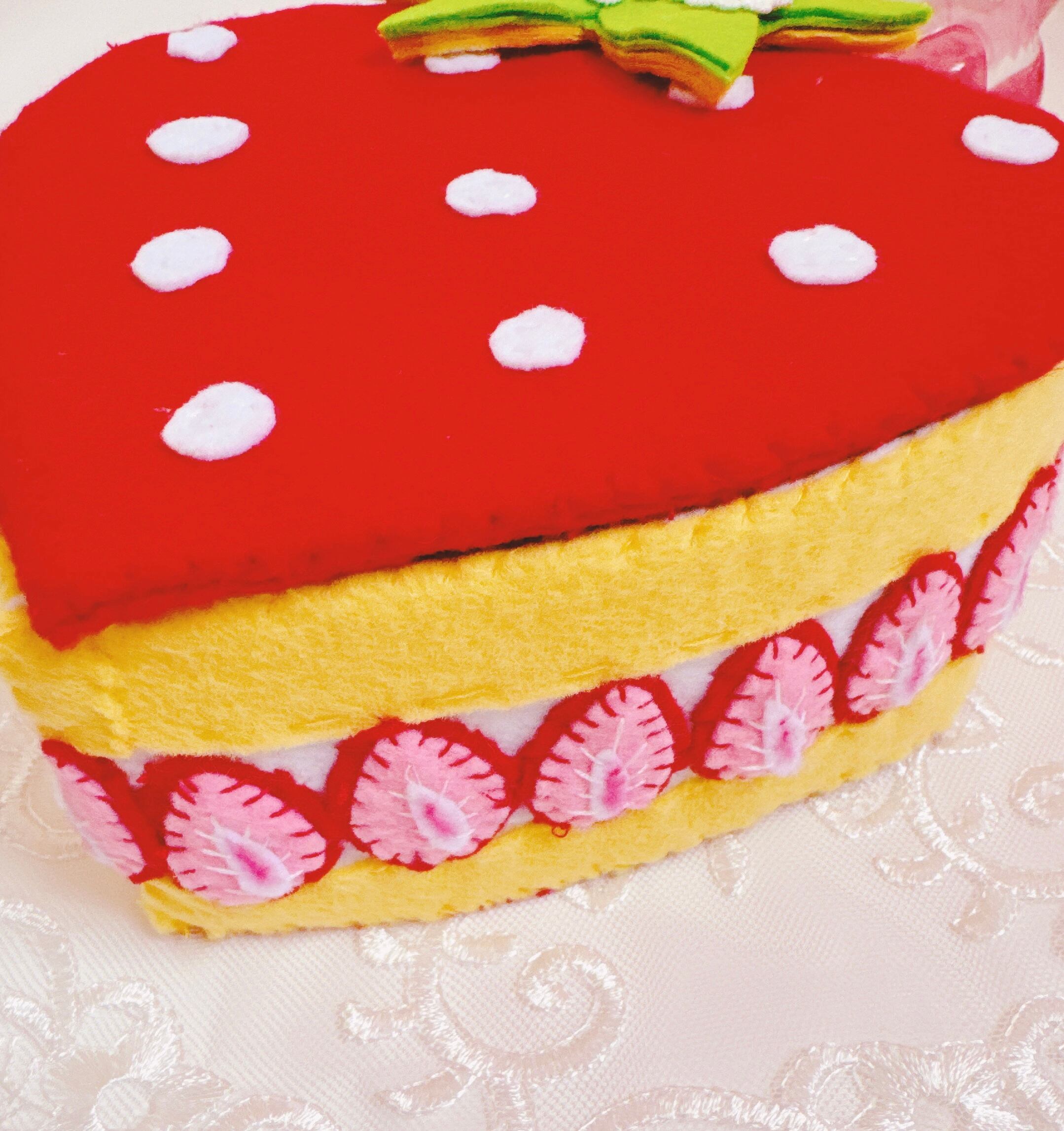 coccページ②＊フェルトケーキ coccページ＊フェルトケーキ PDF型紙レシピ】フェルトのプチケーキ