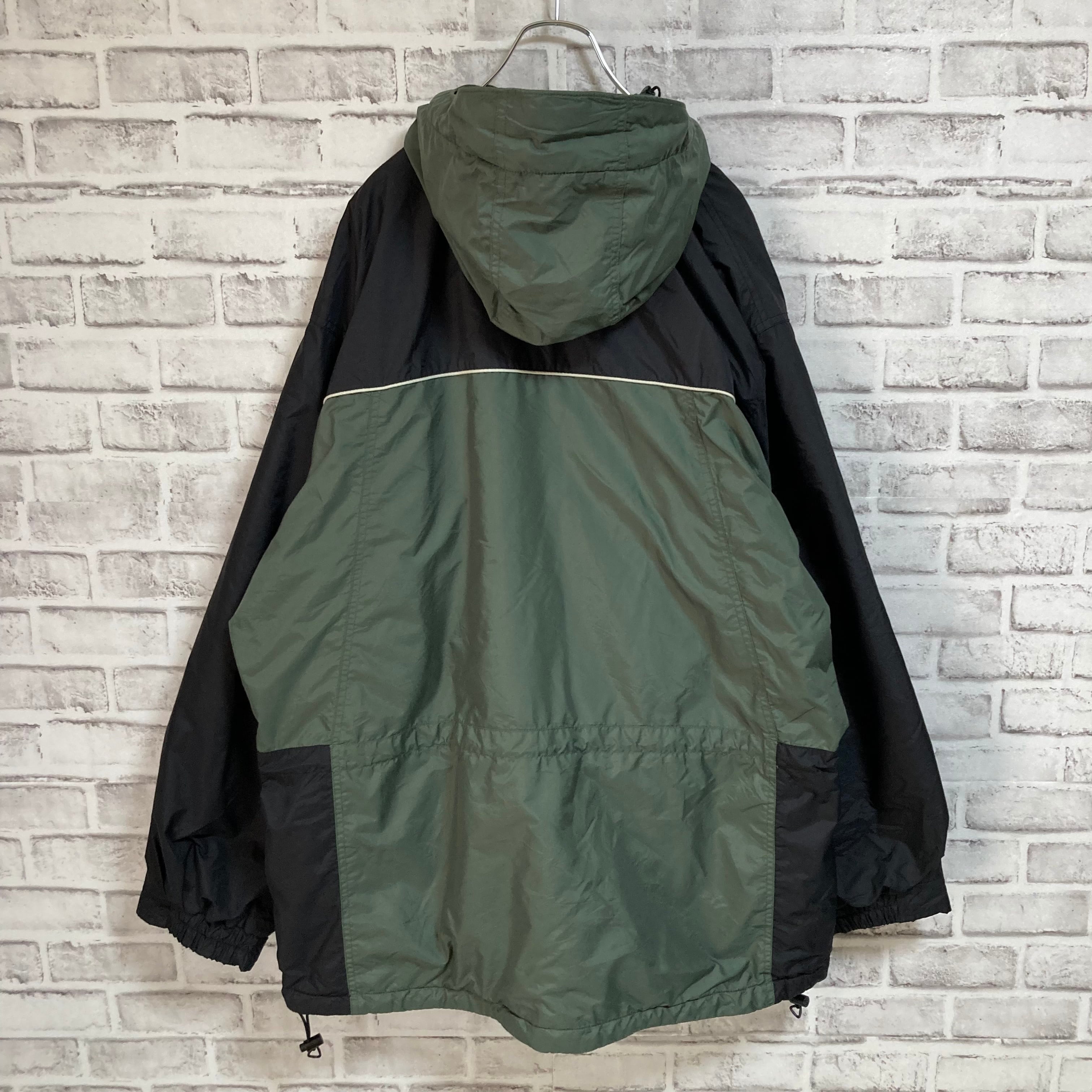 【Columbia】Mountain Parka L USA規格 コロンビア マウンテンパーカー ナイロンジャケット 内側フリース仕様 刺繍ロゴ  胸ロゴ ワンポイントロゴ 切替 ビッグシルエット アウター USA アメリカ 古着