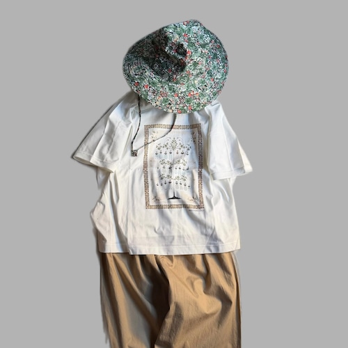 ASEEDONCLOUD アシードンクラウド Shokuonshitusu Ｔ SHIRT／ショクオンシツTシャツ Family tree print  #251811 Off White size S