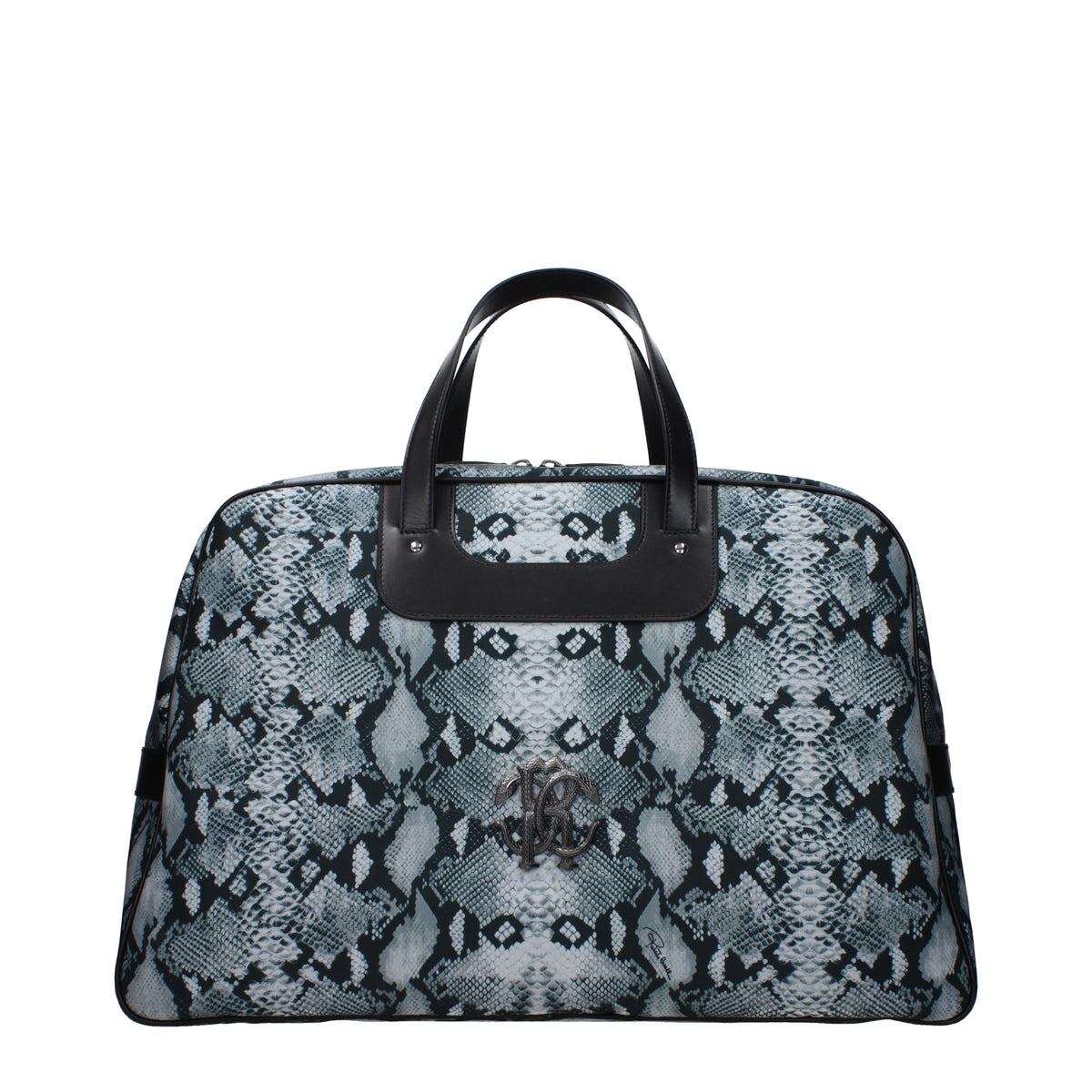 ROBERTO CAVALLI メンズ トラベルバッグ ファブリック グレー