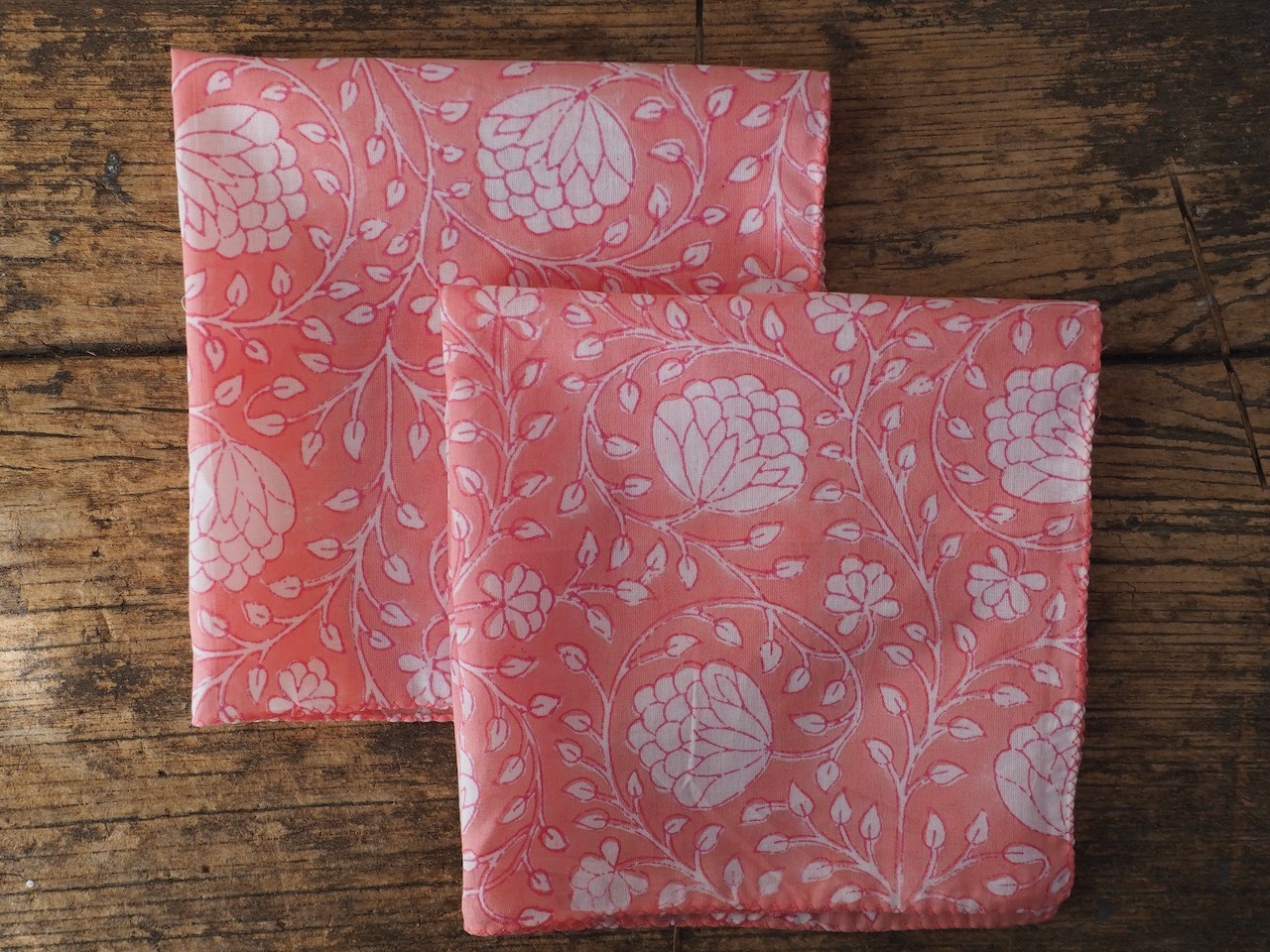 156ri049 Block Print Handkerchief b40