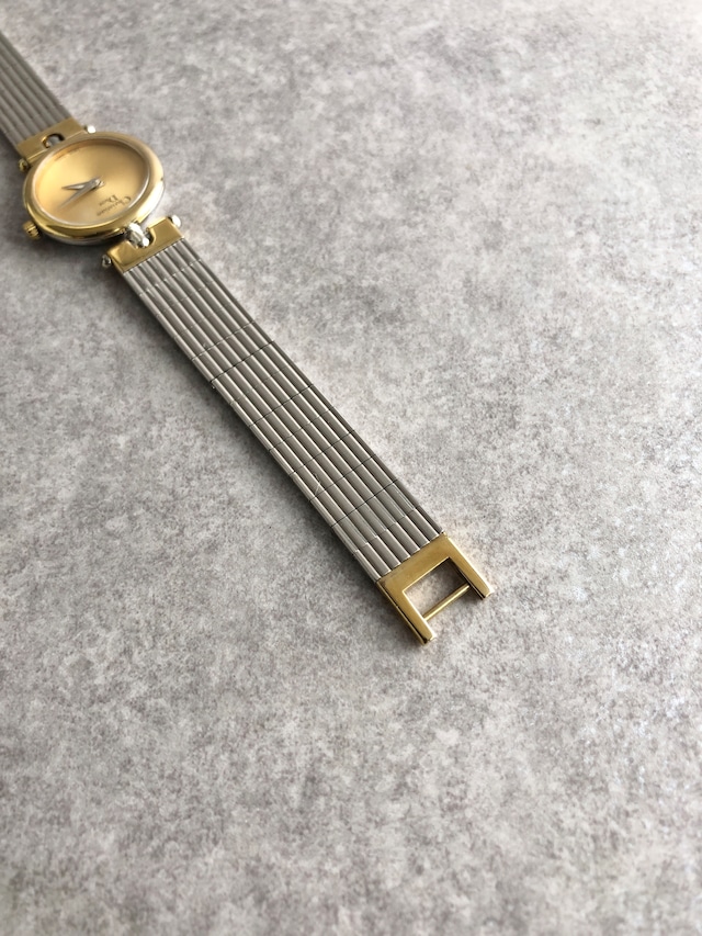 Christian Dior クリスチャン ディオール 腕時計 シルバー×ゴールド ロゴ ステンレススチール クォーツ 3025 vintage ヴィンテージ オールド ngmhnw