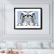 Iron Woman - Twinz｜メタリックな女性像を描いたスタイリッシュアートポスター｜クールで個性的なモダンインテリアに映える一枚A2ポスター