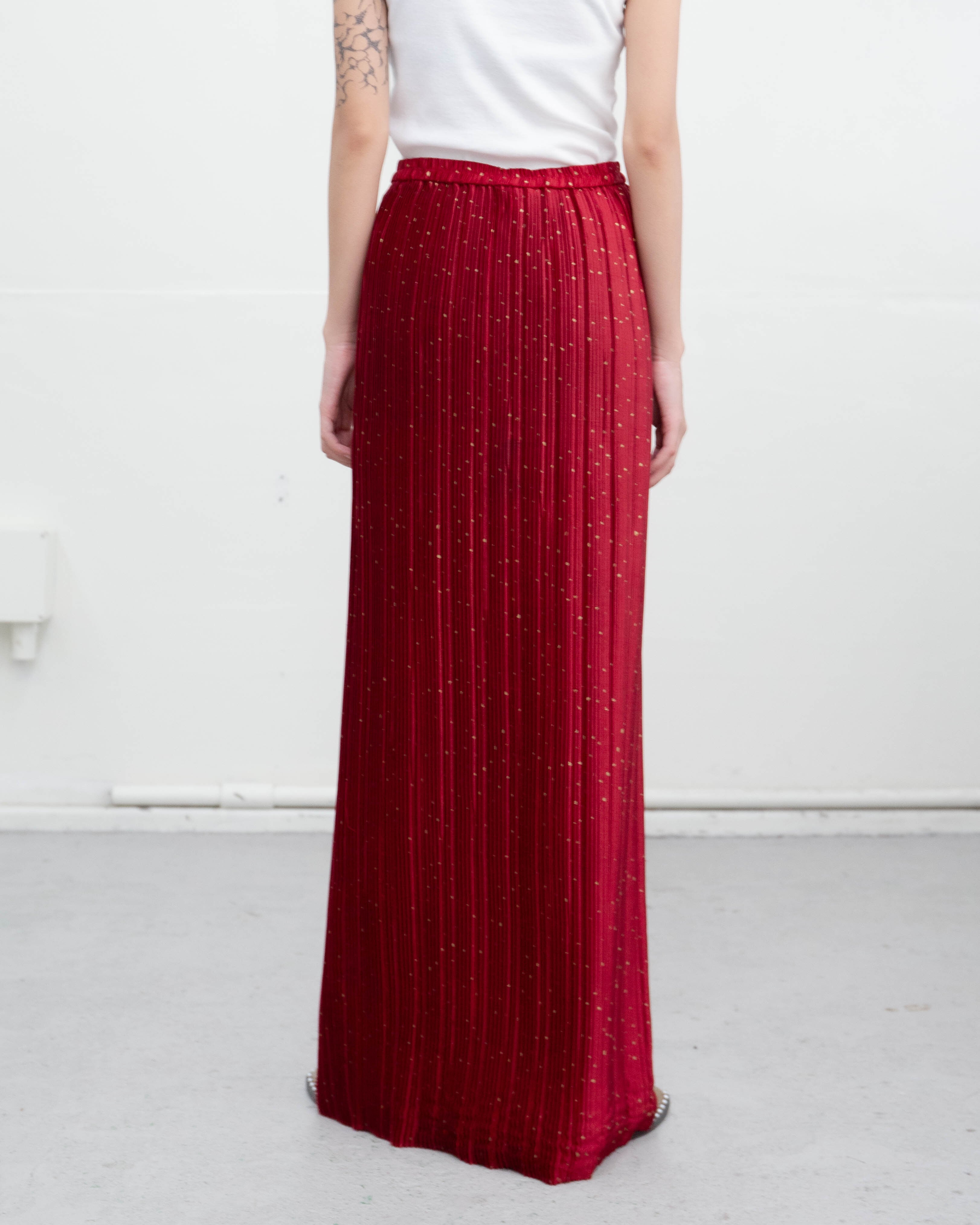 JEANNE MARC ロングスカート 1980s JEANNE MARC - abstract pleats maxi skirt | LUIK FINN