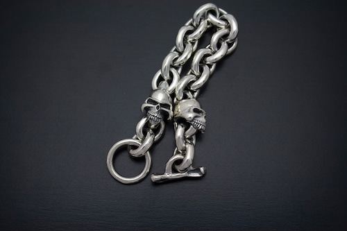 THIRTEENDESIGNS サーティーンデザインズ DEVIL KILLER  TWO SKULL BRACELET