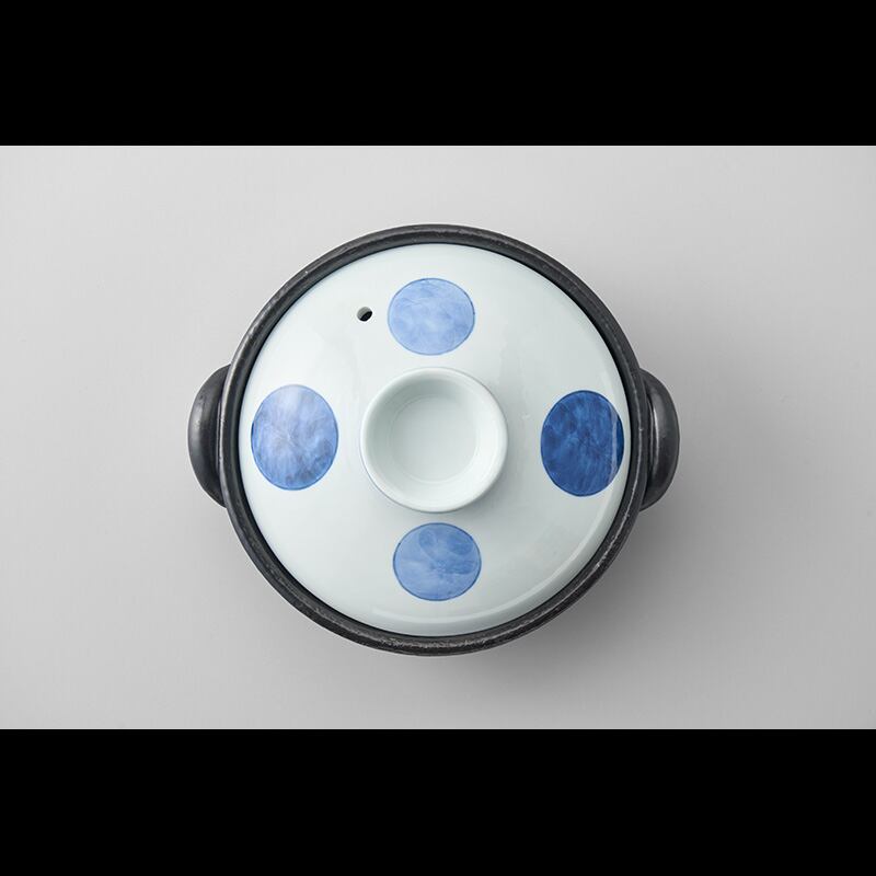 二色丸紋(高台青) 6寸鍋