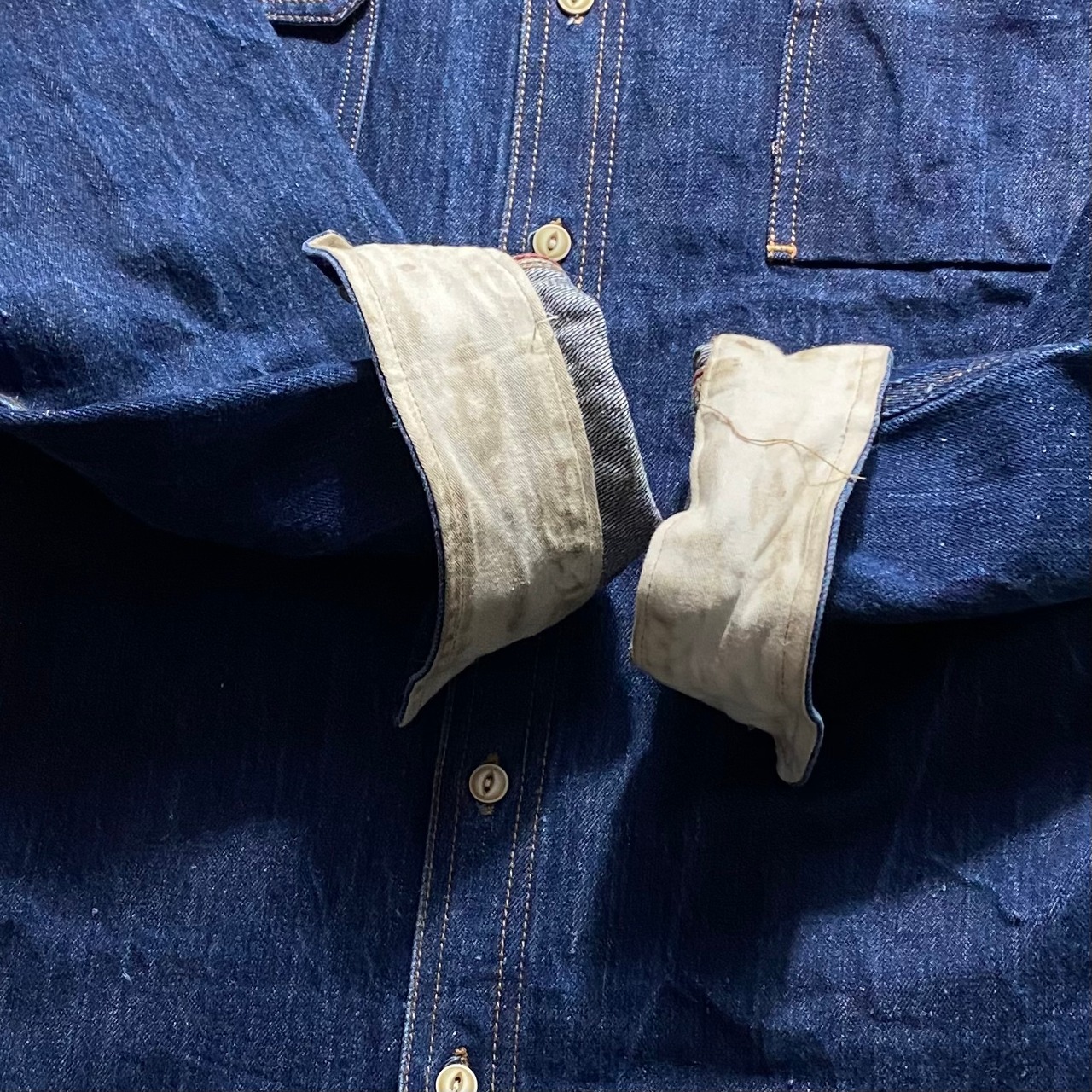 RRL heavy ounce denim shirt