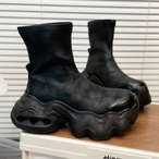 Genuine Leather Platform Slim-Fit Boots (ME499)
