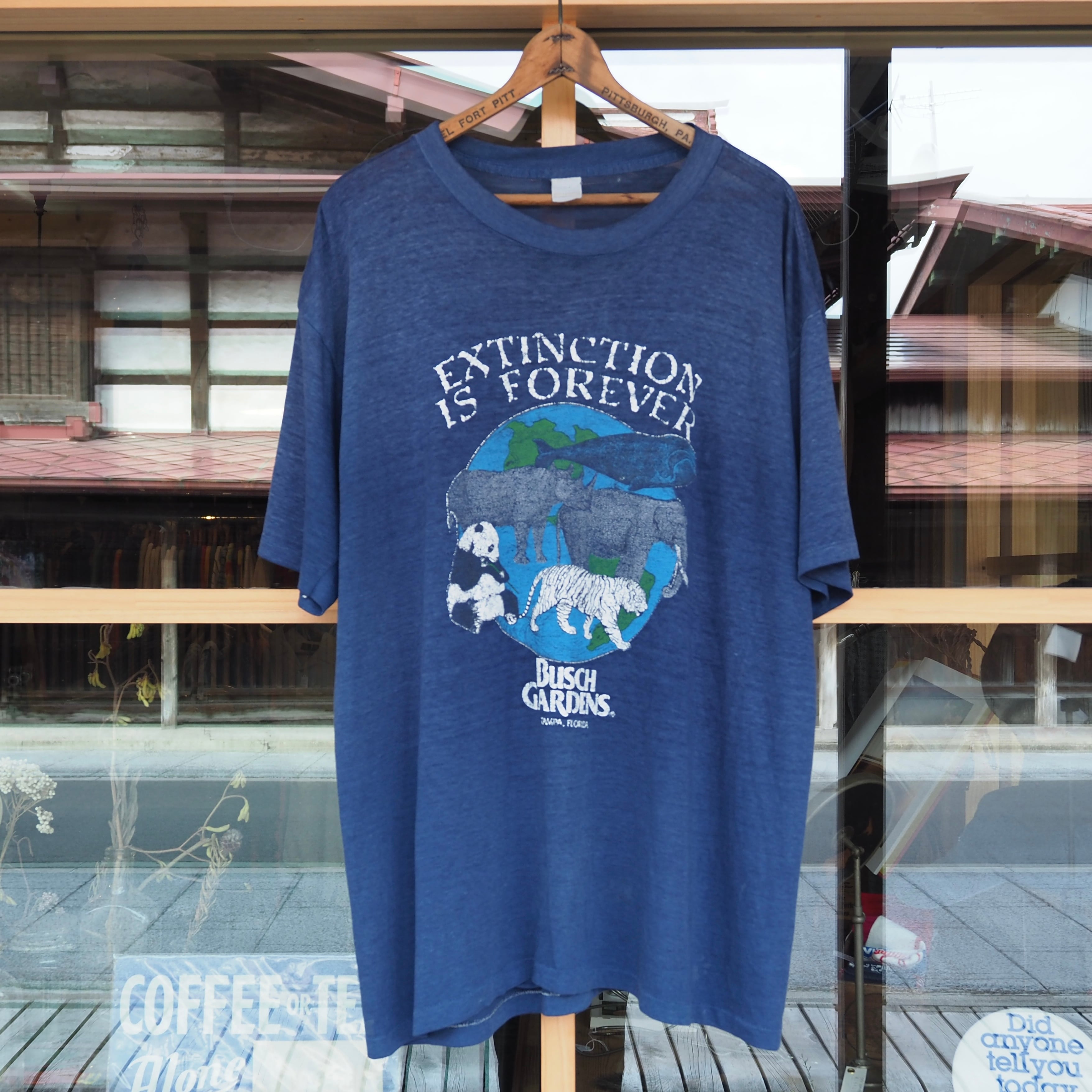 80’s BUSCH GARDENS Souvenir Big T-Shirt XL/XXL USA製 動物柄 スーベニア Tシャツ