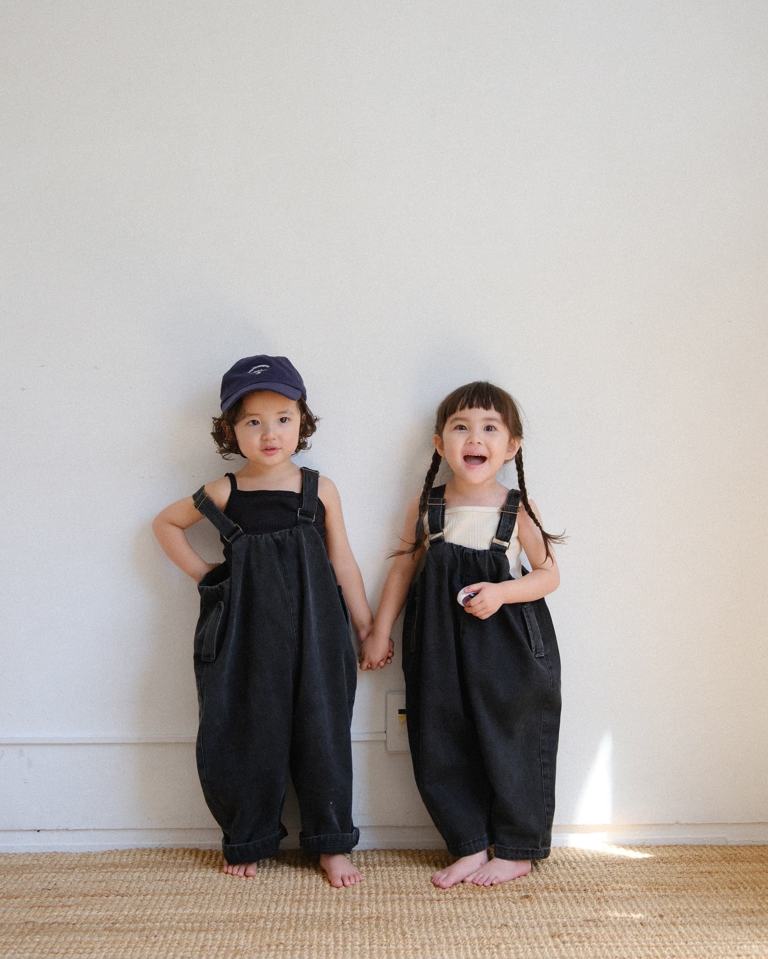 wide denim salopette | chaisy