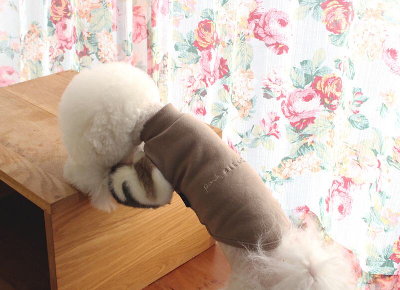 ミンクファー袖トレーナー S ~ XL 2color / 犬服 新作 ドッグウェア 小型犬 中型犬 犬 服 ジャケット ペット用品 ペット洋服