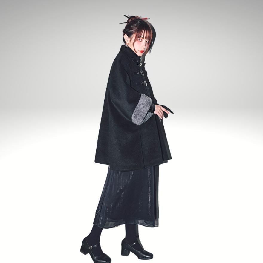 SEASONZ 古怪舎 山海経 サブカル系 コート 羽織り ボア 病み可愛い 地雷系 ストリート系 サブカル服 中華ゴシック 古怪舎 山海経 サブカル系 コート 羽織り ボア 病み