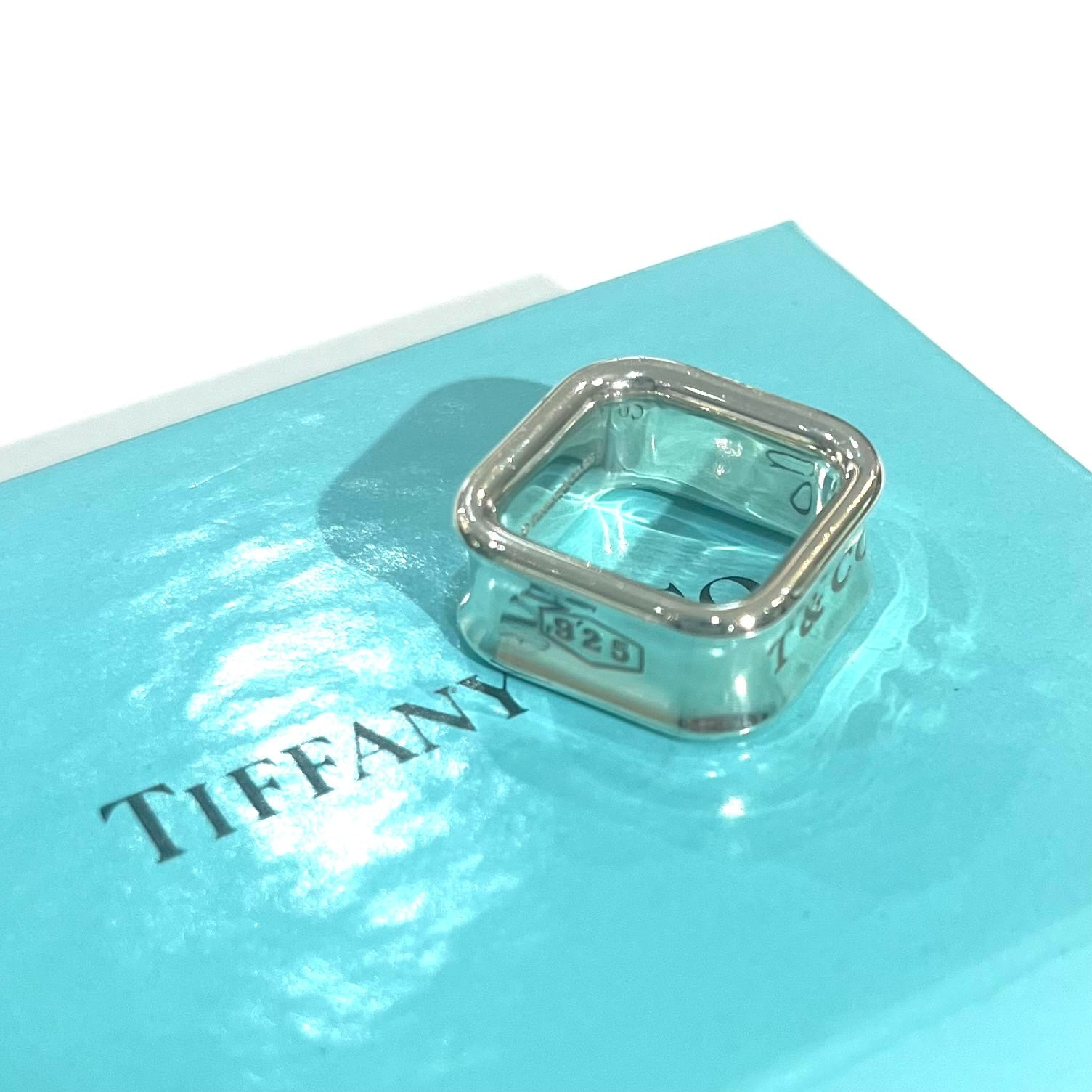 TIFFANY&CO.】【約4-5号 】2476 希少1837 スクエアリング／シルバー925