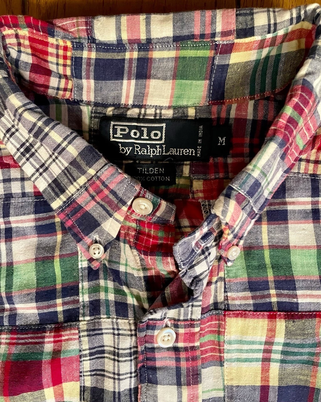 90年代 Polo Ralph Lauren マドラスパッチワーク BDシャツ サイズM ユーズド | Room Style Store  powered by BASE
