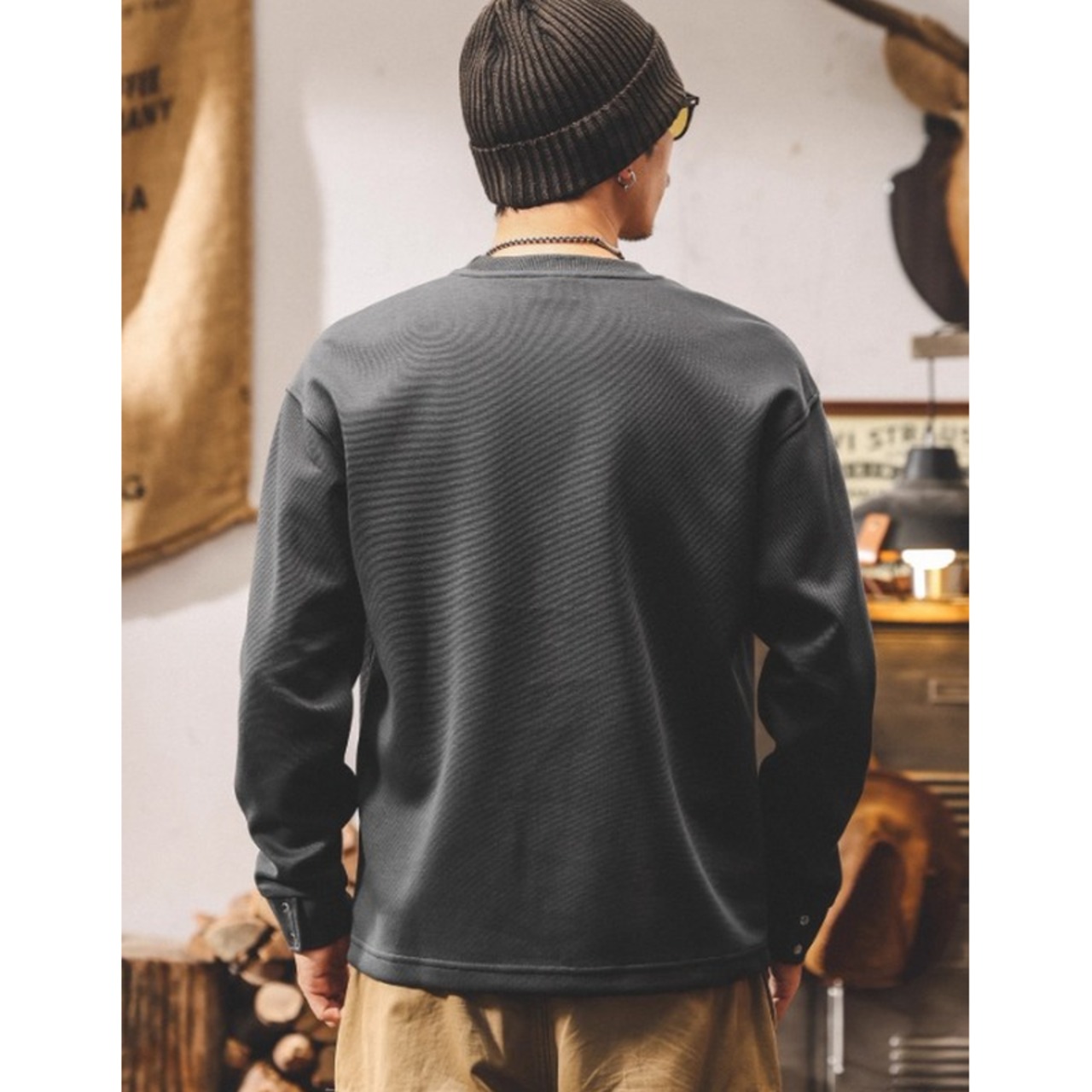 ショルダープリーツロングTシャツ 10220