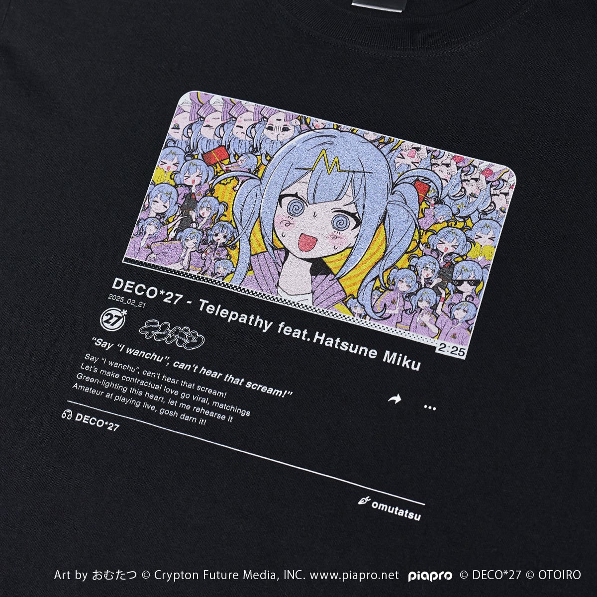 テレパシ】サムネイルTシャツ / ブラック【予約対象商品】 | OTOIRO