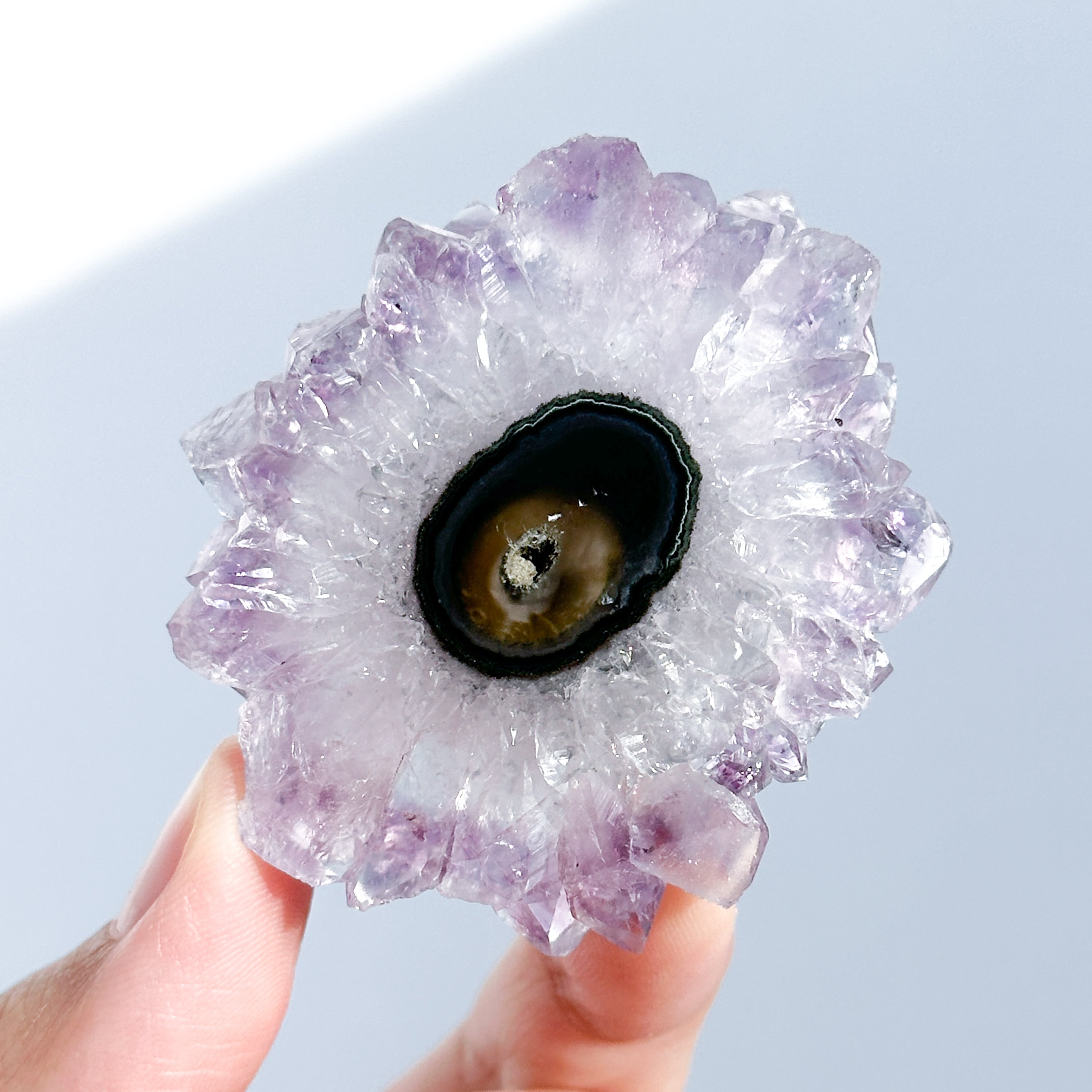 フラワーアメジスト スライス64◇ Flower Amethyst ◇天然石・鉱物