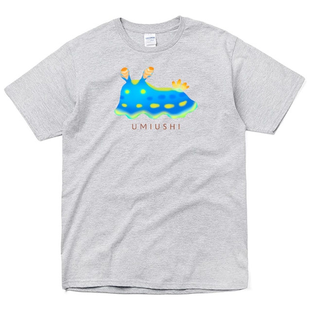 プリントTシャツ  ウミウシ  グレー