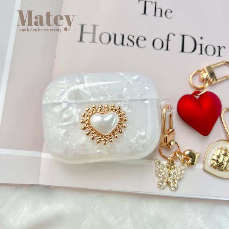 Matey original♡[キーチェーン選択] クリスタルハートケース【AirPods