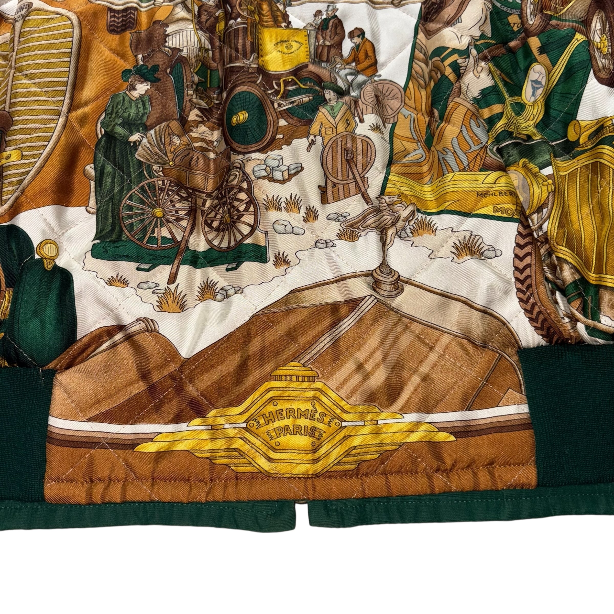 vintage HERMES reversible bomber jacket “automobile” | NOIR ONLINE