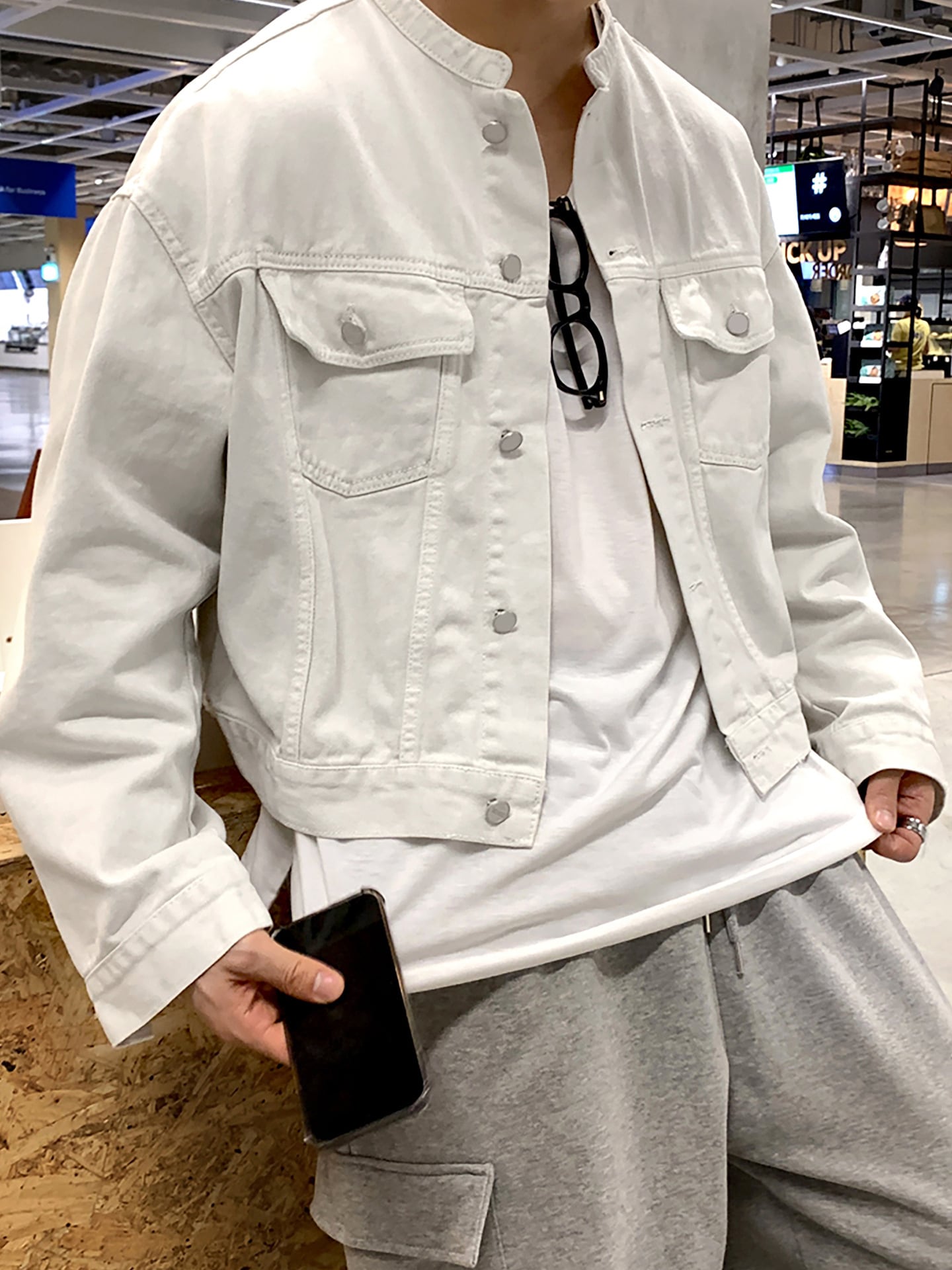 は*せ様 45rpmホワイトデニムジャケット サイズ3 ホワイトショートデニムジャケット｜White Short Denim Jacket 【k325