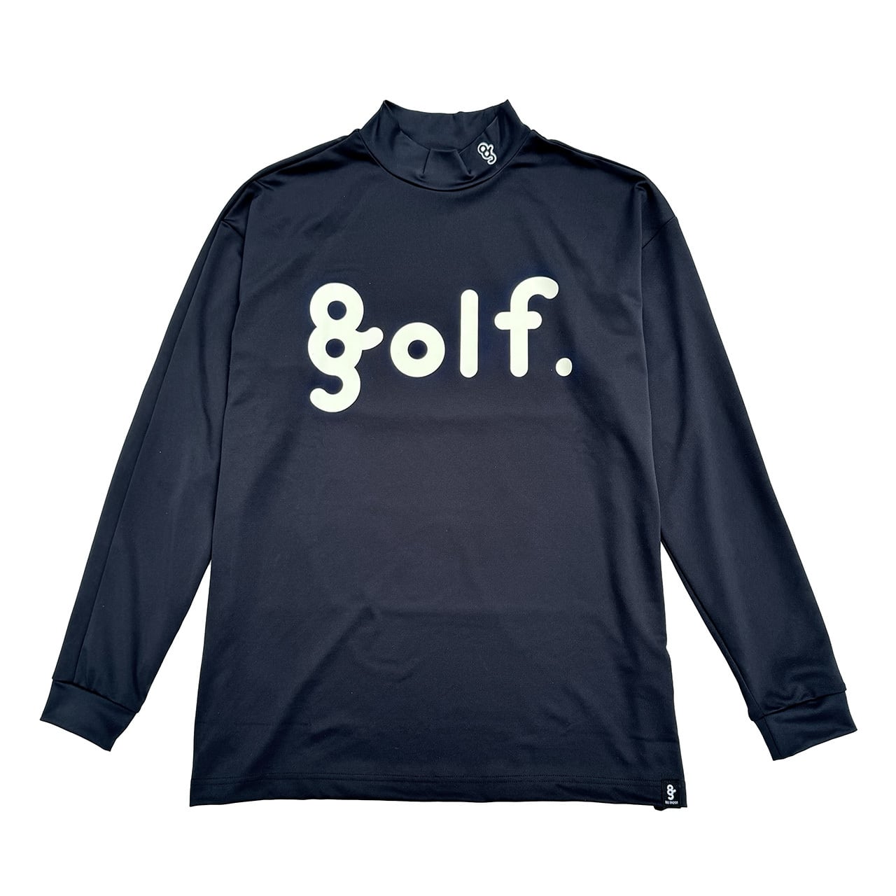 LOGO PRINT MOCK NECK L/S TEE -BLACK / BLACK- | 8G SHOOT WEBSTORE 