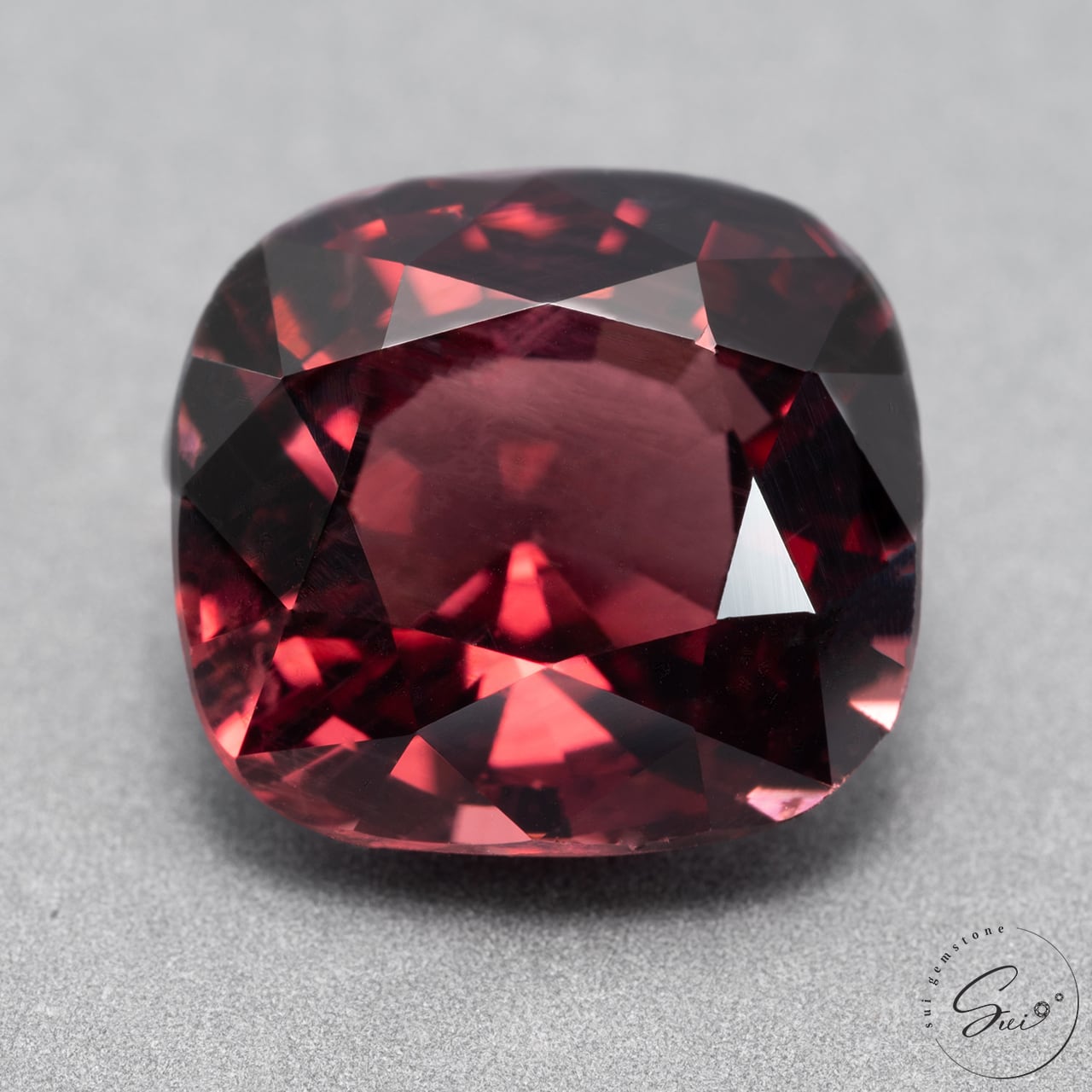 天然【非加熱】スピネル・オレンジーレッド 3.76ct GIA鑑別書 | SUI