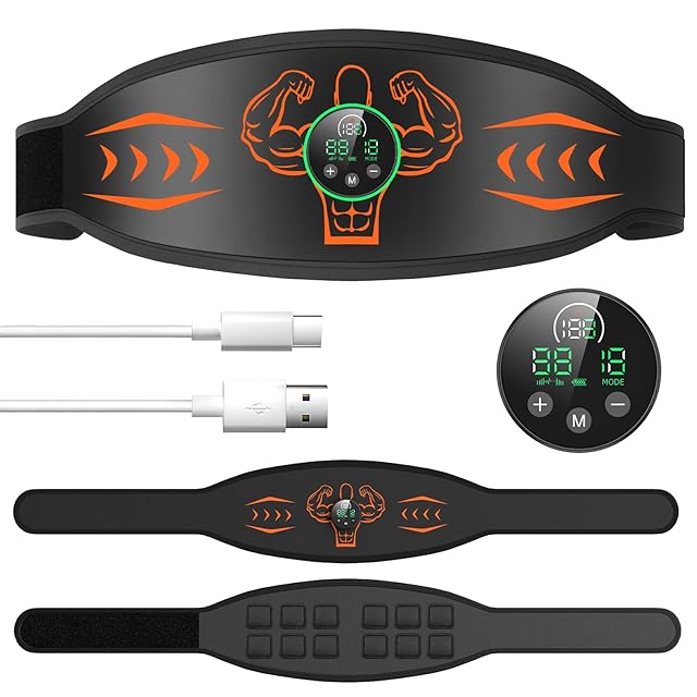 ems 腹筋ベルト2本セット 腹筋 腕筋 背筋 二の腕 脚 太もも筋トレ