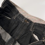 00s Y2K PPFM ピーピーエフエム 加工 レイヤード風デザイン デニム パンツ ジーンズ サイズ S /メンズ/アーカイブ