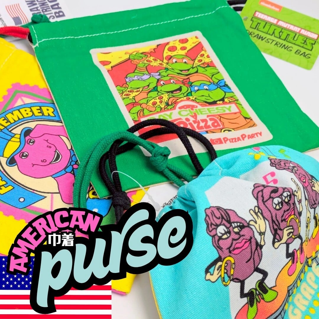 ✨️可愛すぎて何枚も欲しい♡✨️アメリカンキャラクターPURSE【 Topo Gigio(トッポ・ジージョ)】 トッポルイス / マリア・ペレーゴ / 巾着袋 〚アメリカン雑貨 アメトイ〛