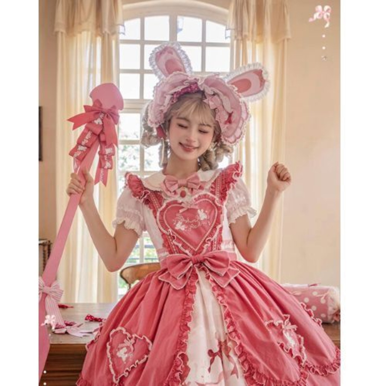 姫ロリ アクセサリー 小物 うさぎモチーフ ヘッドドレス ボンネット 
