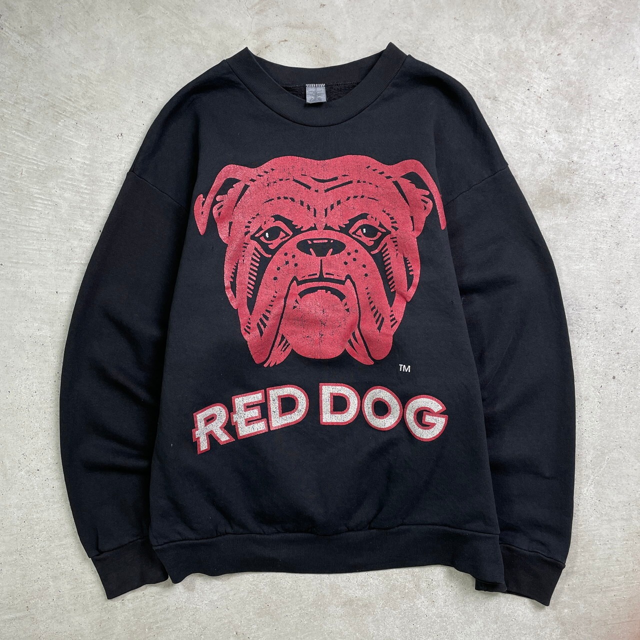 90年代 USA製 RED DOG スウェットシャツ アニマルプリント ブルドッグ 