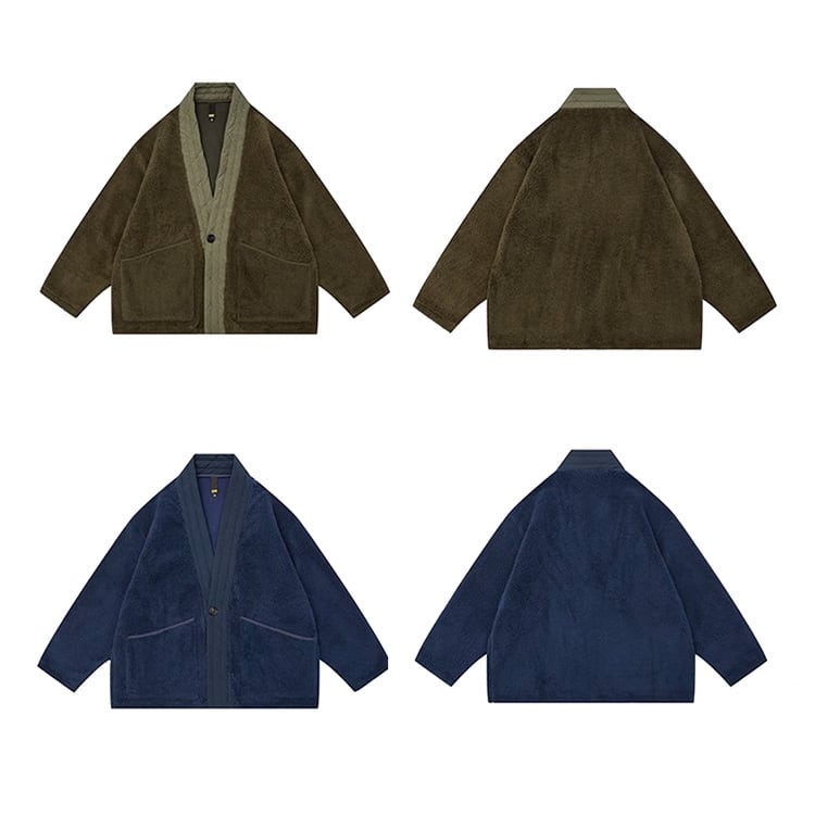 ★V-NECK CARDIGAN POLAR FLEECE COAT　　　A0508