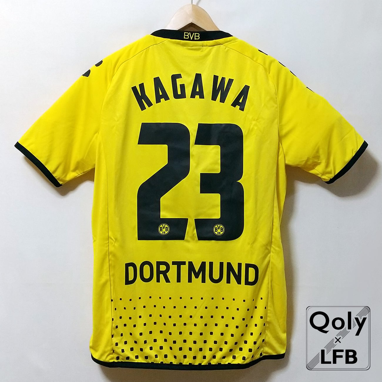 ボルシア・ドルトムント 2011-12 Kappa ホーム半袖 ブンデスチャンピオンパッチ付き #23 KAGAWA 香川真司（インポートS）