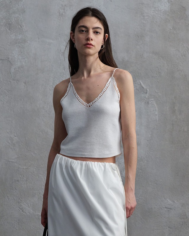 Crochet-Edge Linen Cami