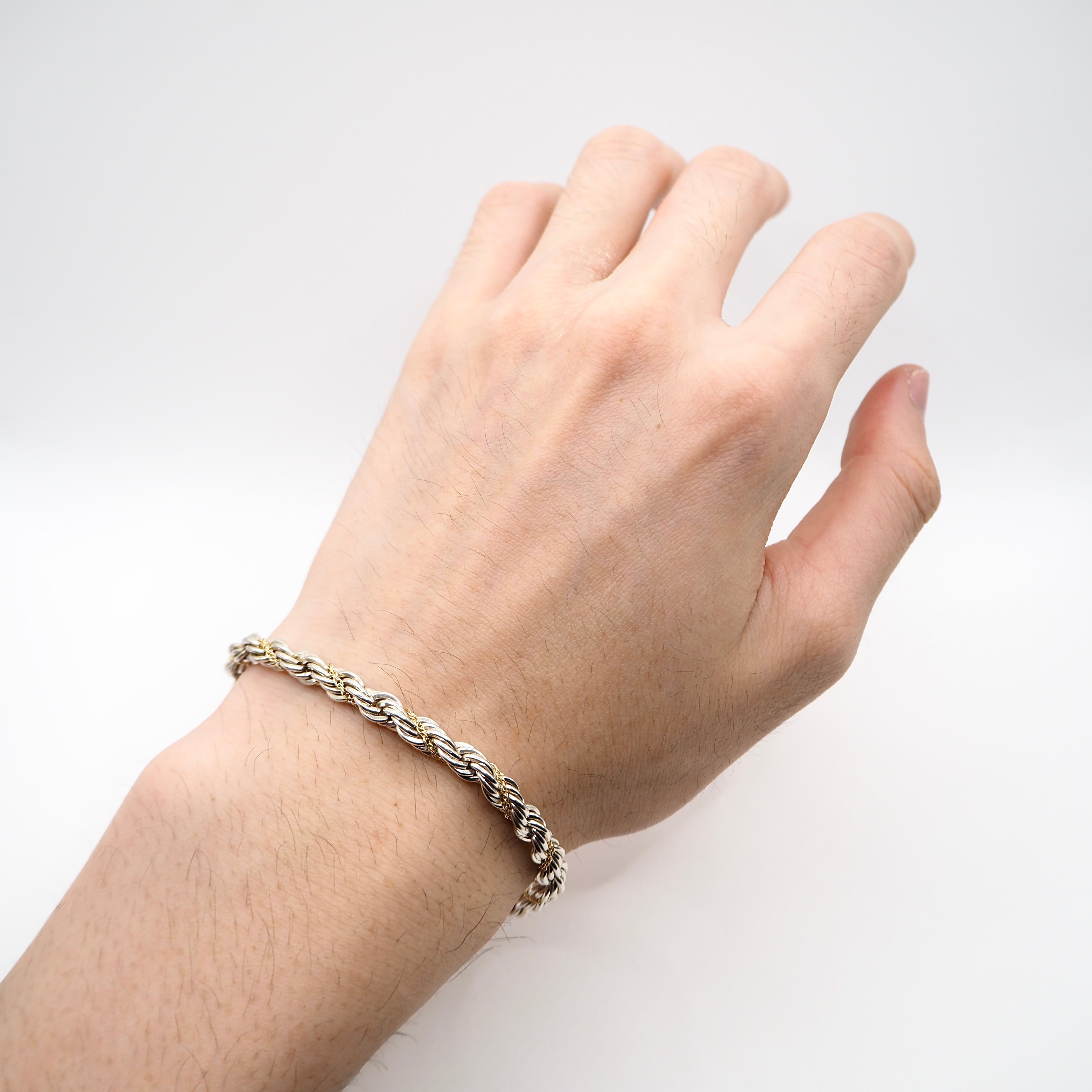 ティファニー　コンビ　ツイストチェーン ブレスレット Tiffany&Co. ツイストチェーン コンビ ブレスレット シルバー925 K18
