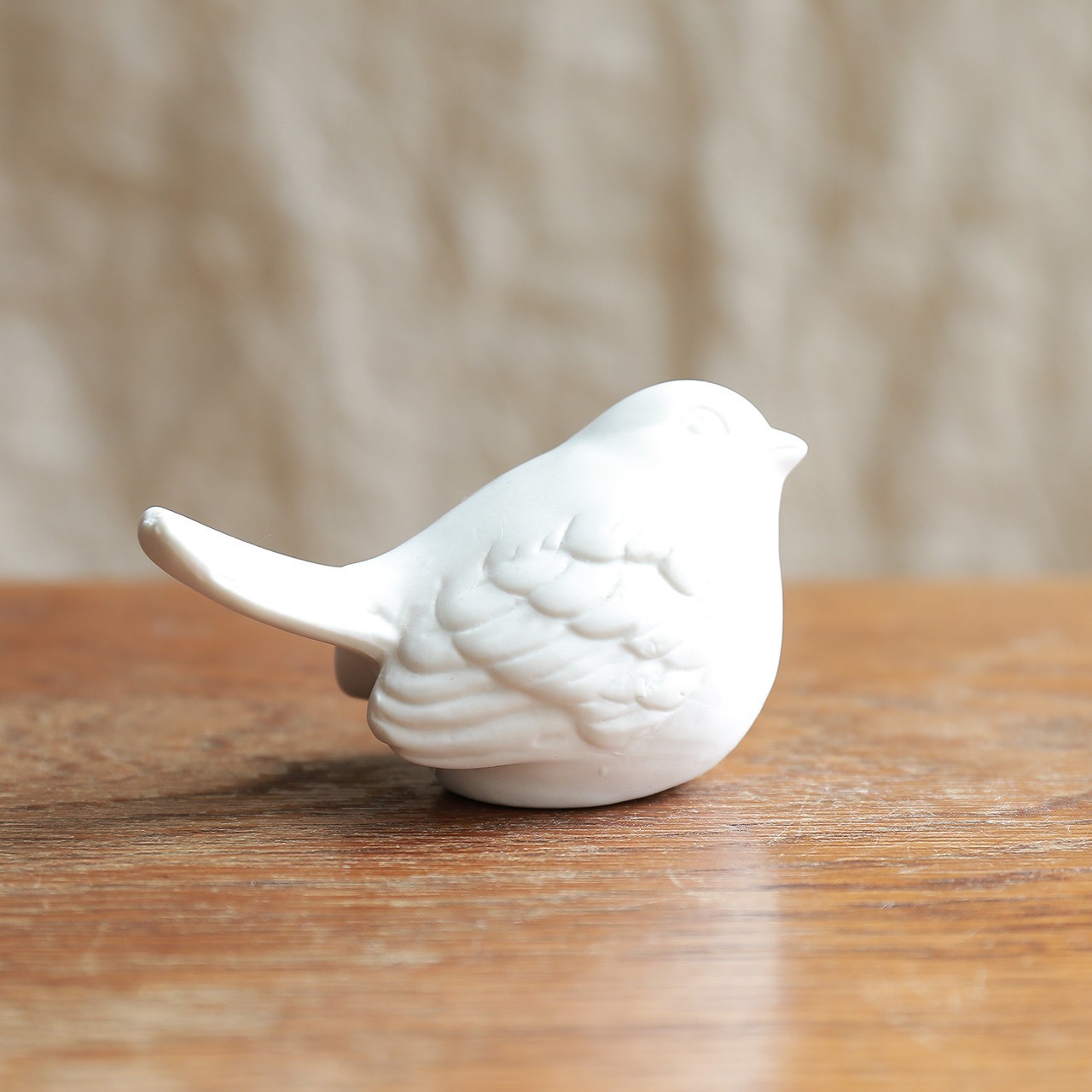 【ご成約品】コロンとなめらかな、陶器の鳥（大・小)・真鍮の小さなジュエリーボックス