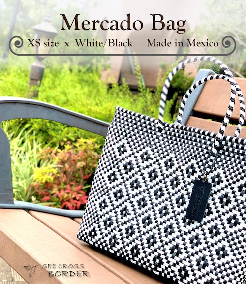 XS Mercado Bag (Normal handle) White/Black