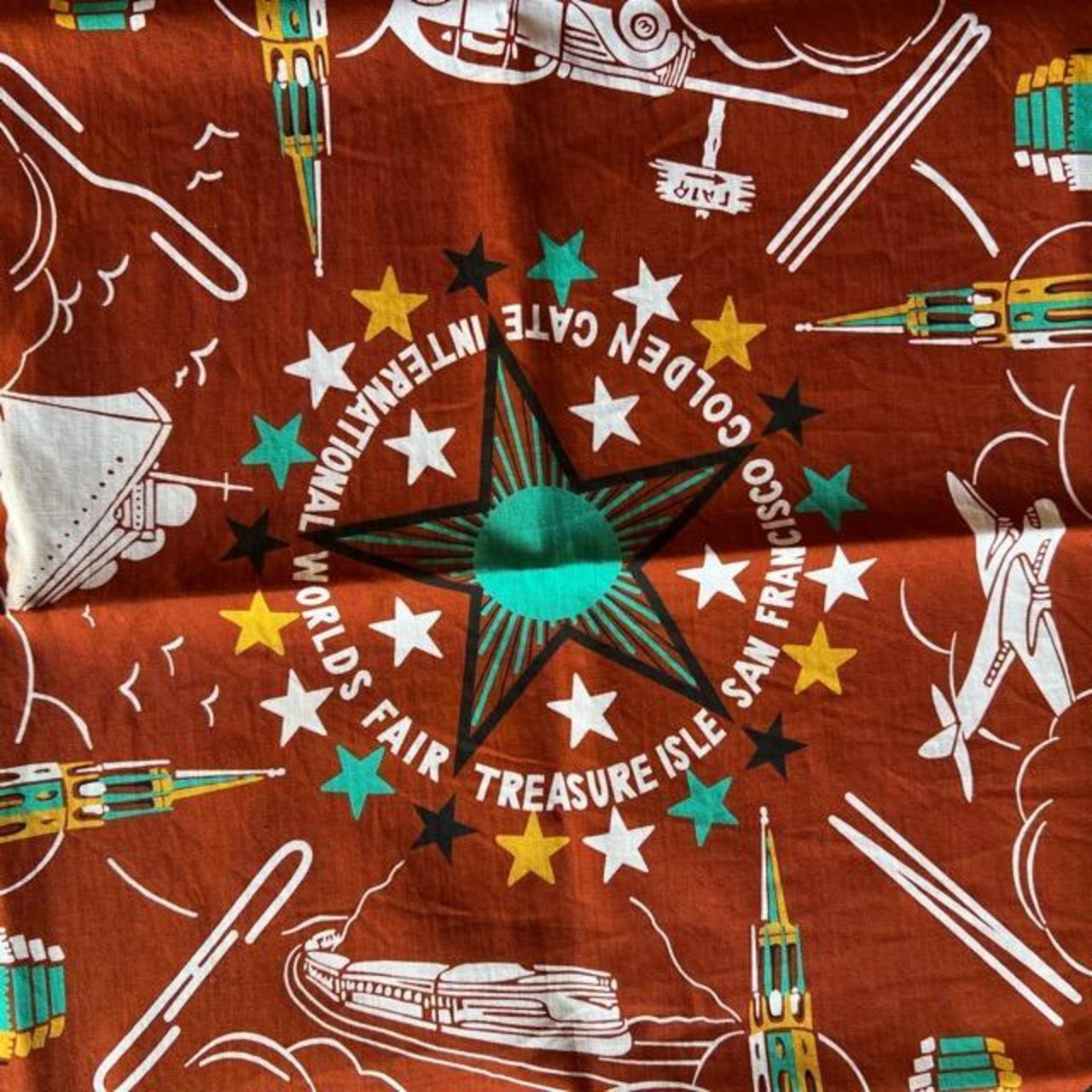 TOPANGA accessory One-wash cotton bandana　1939　Brown　バンダナ　小物　ランチクロス　ハンカチ　スカーフ　ギフト　プレゼント