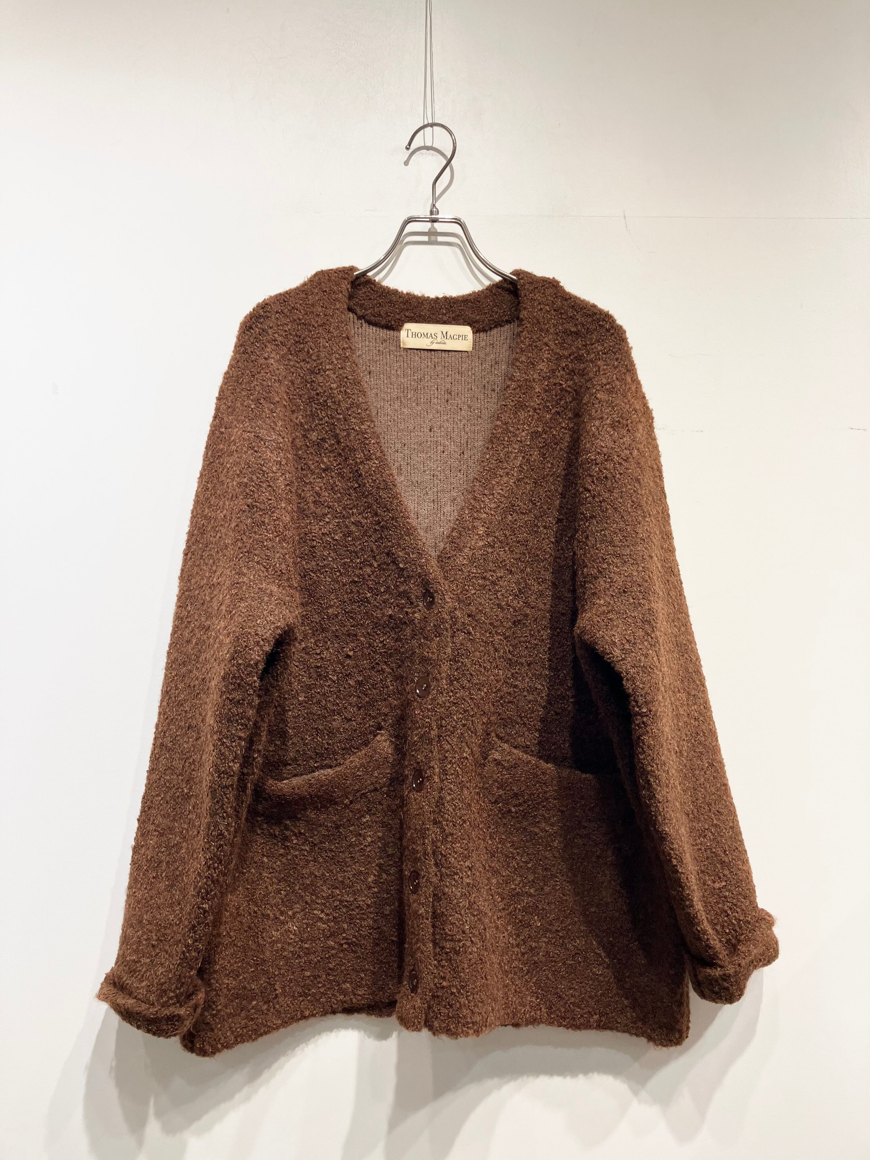 THOMAS MAGPIE ムートン風ニットカーディガン